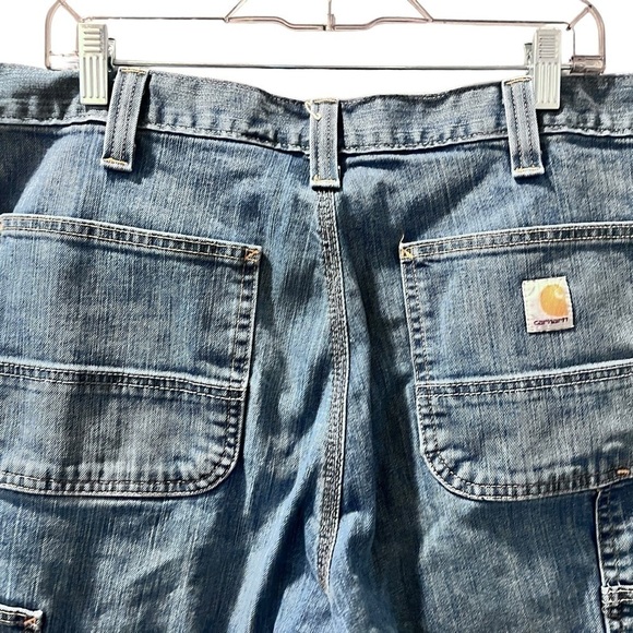 Carhartt Relaxed Fit Medium Wash Denim Jeans Size 36x32 Pants Pockets Casual - Picture 6 of 7
